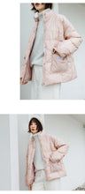 Load image into Gallery viewer, Bright Down Female 2018 Winter Dress Korean Edition Student Pure Collar Female White Duck Down Warming Jacket Tide 3013