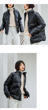 Load image into Gallery viewer, Bright Down Female 2018 Winter Dress Korean Edition Student Pure Collar Female White Duck Down Warming Jacket Tide 3013