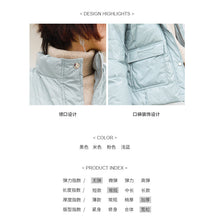 Load image into Gallery viewer, Bright Down Female 2018 Winter Dress Korean Edition Student Pure Collar Female White Duck Down Warming Jacket Tide 3013