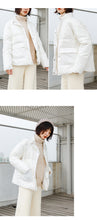 Load image into Gallery viewer, Bright Down Female 2018 Winter Dress Korean Edition Student Pure Collar Female White Duck Down Warming Jacket Tide 3013