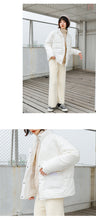 Load image into Gallery viewer, Bright Down Female 2018 Winter Dress Korean Edition Student Pure Collar Female White Duck Down Warming Jacket Tide 3013