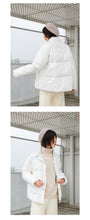 Load image into Gallery viewer, Bright Down Female 2018 Winter Dress Korean Edition Student Pure Collar Female White Duck Down Warming Jacket Tide 3013