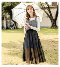 Load image into Gallery viewer, 2018 Autumn and Winter New Women's Warm Long Sleeved Knitted Sweaters Fashion Thousand Bird Gear Suspension Skirt Two-piece Set 83020
