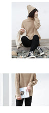 Load image into Gallery viewer, "Clearance seconds kill 86 yuan no refund no change" solid color sweater women's pullover round neck loose base shirt 18407