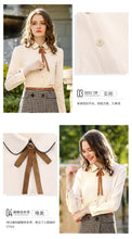 Load image into Gallery viewer, Newly fashioned woven single-row bottom-buttoned blouse, lady's shirt 53102 in winter of 2019