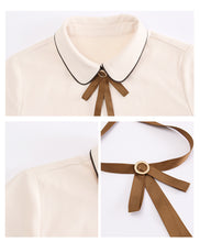 Load image into Gallery viewer, Newly fashioned woven single-row bottom-buttoned blouse, lady's shirt 53102 in winter of 2019
