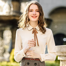 Load image into Gallery viewer, Newly fashioned woven single-row bottom-buttoned blouse, lady's shirt 53102 in winter of 2019