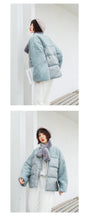 Load image into Gallery viewer, [Clearance Seconds Kill 196 Yuan, No Return, No Exchange] Lamb Wool Spells Short Down Jacket Women 3007
