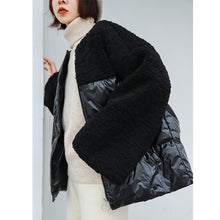 Load image into Gallery viewer, [Clearance Seconds Kill 196 Yuan, No Return, No Exchange] Lamb Wool Spells Short Down Jacket Women 3007