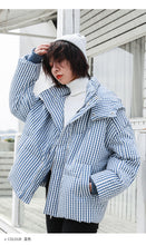 Load image into Gallery viewer, "Clearance seconds kill 228 yuan without refund or change" 2018 winter hooded bread grid down jacket 3005 women