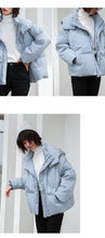 Load image into Gallery viewer, "Clearance seconds kill 228 yuan without refund or change" 2018 winter hooded bread grid down jacket 3005 women