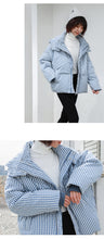 Load image into Gallery viewer, "Clearance seconds kill 228 yuan without refund or change" 2018 winter hooded bread grid down jacket 3005 women