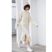 Load image into Gallery viewer, "Clearance seconds kill 86 yuan no refund no change" knitted dress female solid color high collar long sleeve underskirt 8358