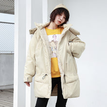 Load image into Gallery viewer, [Clearance Seconds Kill 186 Yuan, No Refund, No Exchange] Medium and Long cotton-padded jacket Women Plus F Loose Large Size Jacket 3032
