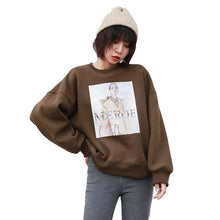 Load image into Gallery viewer, Long-sleeved printed cardigan 88556 with plush and sweater