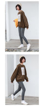 Load image into Gallery viewer, Long-sleeved printed cardigan 88556 with plush and sweater