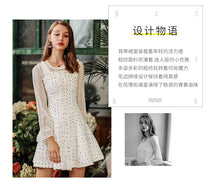 Load image into Gallery viewer, Spring 2019 new brand women's woolen stitching A-shaped vest skirt temperament lady dress 69361