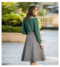 Load image into Gallery viewer, New winter 2008 women's wear pure-color shoulder-open underpants sweater temperament light-ripe knitted sweater 79093