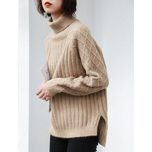 Load image into Gallery viewer, "Clearance seconds kill 86 yuan no refund no change" solid color sweater women's pullover round neck loose base shirt 18407