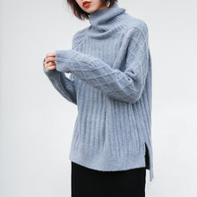 Load image into Gallery viewer, "Clearance seconds kill 86 yuan no refund no change" solid color sweater women's pullover round neck loose base shirt 18407