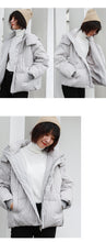 Load image into Gallery viewer, "Clearance seconds kill 228 yuan without refund or change" 2018 winter hooded bread grid down jacket 3005 women