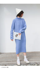 Load image into Gallery viewer, "Clearance seconds kill 86 yuan no refund no change" knitted dress female solid color high collar long sleeve underskirt 8358