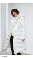 Load image into Gallery viewer, [Clearing the warehouse and killing 326 yuan per second without refund or replacement] Female 3025 with medium and long white duck down jacket