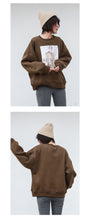 Load image into Gallery viewer, Long-sleeved printed cardigan 88556 with plush and sweater