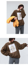 Load image into Gallery viewer, Long-sleeved printed cardigan 88556 with plush and sweater