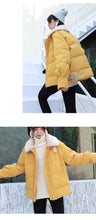 Load image into Gallery viewer, 2018 Winter New ins Korean Short Coat Female cotton-padded jacket Thickened Loose White Duck Down Jacket Female 3037