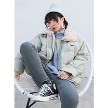 Load image into Gallery viewer, 2018 Winter New ins Korean Short Coat Female cotton-padded jacket Thickened Loose White Duck Down Jacket Female 3037