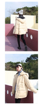 Load image into Gallery viewer, Winter Loose Large Size Bread Dress White Duck Down Dress Female 3050