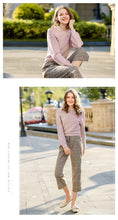Load image into Gallery viewer, New winter 2008 women's wear pure-color shoulder-open underpants sweater temperament light-ripe knitted sweater 79093