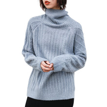 Load image into Gallery viewer, "Clearance seconds kill 86 yuan no refund no change" solid color sweater women's pullover round neck loose base shirt 18407