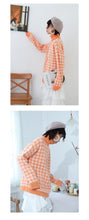 Load image into Gallery viewer, [Clearing the warehouse, killing 68 yuan, no refund, no change] Pullovers, women's loose checked sweaters, fresh knitted sweaters 917