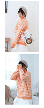 Load image into Gallery viewer, [Clearing the warehouse, killing 68 yuan, no refund, no change] Pullovers, women's loose checked sweaters, fresh knitted sweaters 917