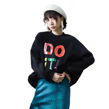 Load image into Gallery viewer, [Clearing the warehouse, killing 68 yuan per second, no refund, no change], flannel letters, sweater, warmth jacket 8880-2