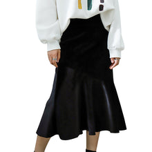 Load image into Gallery viewer, Golden velvet fishtail skirt 8886