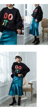 Load image into Gallery viewer, [Clearing the warehouse, killing 68 yuan per second, no refund, no change], flannel letters, sweater, warmth jacket 8880-2