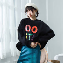 Load image into Gallery viewer, [Clearing the warehouse, killing 68 yuan per second, no refund, no change], flannel letters, sweater, warmth jacket 8880-2