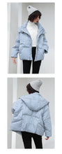 Load image into Gallery viewer, "Clearance seconds kill 228 yuan without refund or change" 2018 winter hooded bread grid down jacket 3005 women