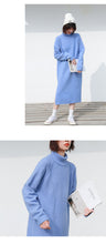 Load image into Gallery viewer, "Clearance seconds kill 86 yuan no refund no change" knitted dress female solid color high collar long sleeve underskirt 8358