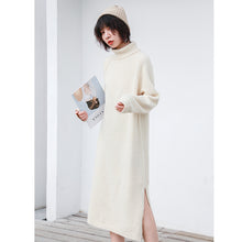 Load image into Gallery viewer, "Clearance seconds kill 86 yuan no refund no change" knitted dress female solid color high collar long sleeve underskirt 8358