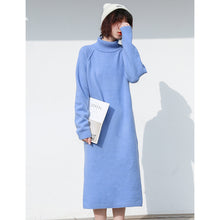 Load image into Gallery viewer, "Clearance seconds kill 86 yuan no refund no change" knitted dress female solid color high collar long sleeve underskirt 8358