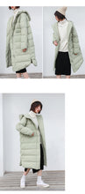 Load image into Gallery viewer, [Clearing the warehouse and killing 326 yuan per second without refund or replacement] Female 3025 with medium and long white duck down jacket