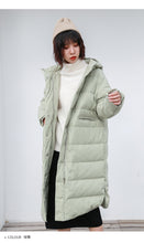 Load image into Gallery viewer, [Clearing the warehouse and killing 326 yuan per second without refund or replacement] Female 3025 with medium and long white duck down jacket