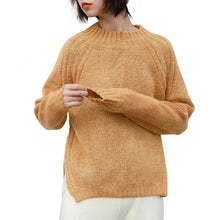 Load image into Gallery viewer, [Clean the warehouse, kill 86 yuan, no refund, no change] Round-collar pullover, pure-color sweater, women's bottom sweater, knitted sweater 265985