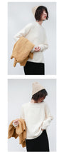 Load image into Gallery viewer, [Clean the warehouse, kill 86 yuan, no refund, no change] Round-collar pullover, pure-color sweater, women's bottom sweater, knitted sweater 265985