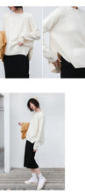 Load image into Gallery viewer, [Clean the warehouse, kill 86 yuan, no refund, no change] Round-collar pullover, pure-color sweater, women's bottom sweater, knitted sweater 265985