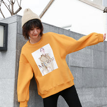 Load image into Gallery viewer, Long-sleeved printed cardigan 88556 with plush and sweater